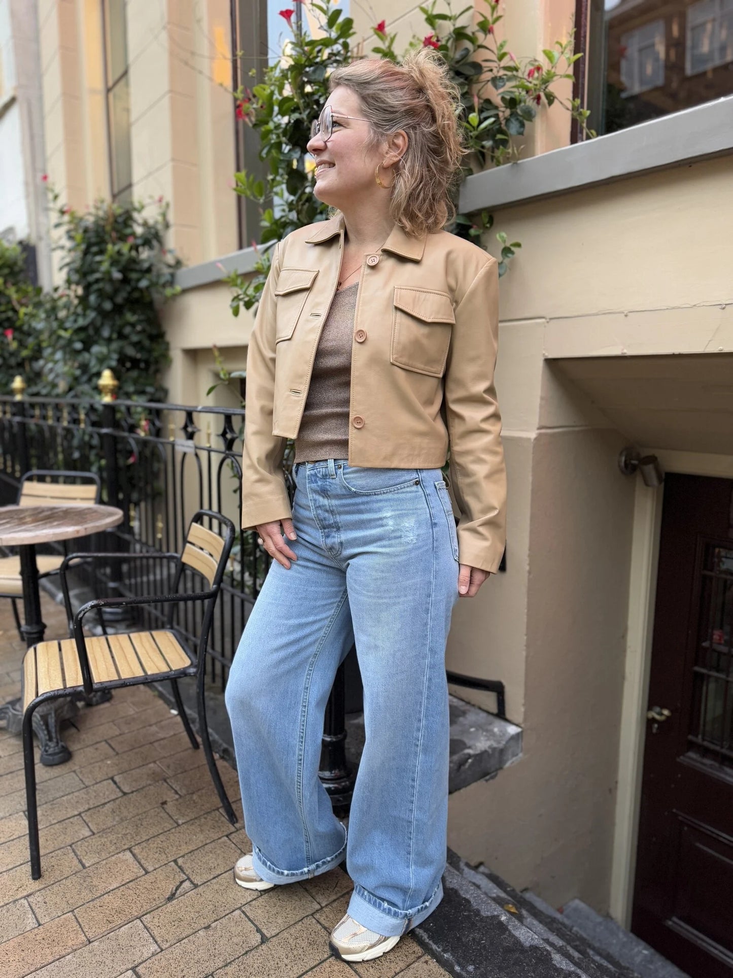 Hellbraune Jacke