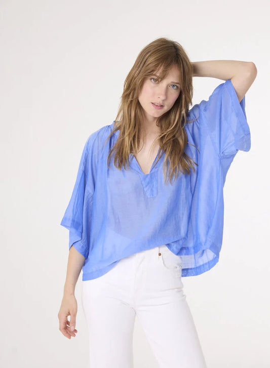 Hellblaue Modische Bluse